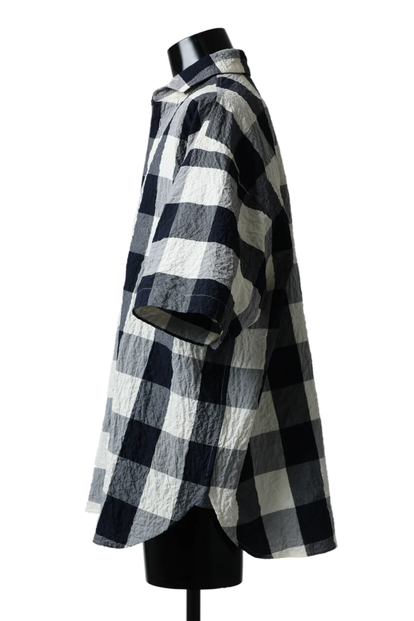 forme d'expression Short Sleeve Oversized Shirt (Big Check) - Image 6