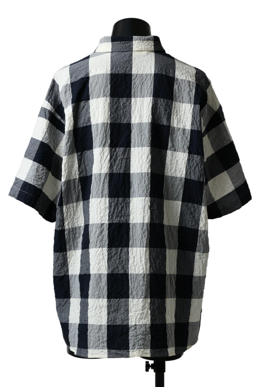 forme d'expression Short Sleeve Oversized Shirt (Big Check) - Image 7