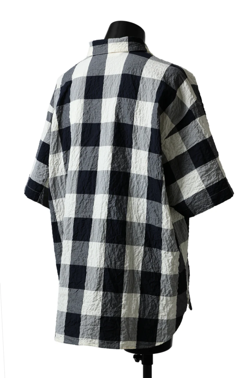 forme d'expression Short Sleeve Oversized Shirt (Big Check) - Image 8
