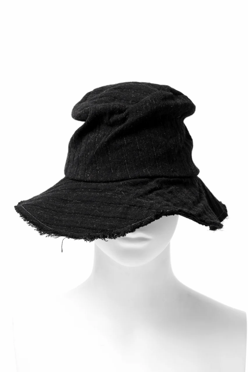 forme d'expression Skewes Fedora-Raw Edge Hat (Black) - Image 7
