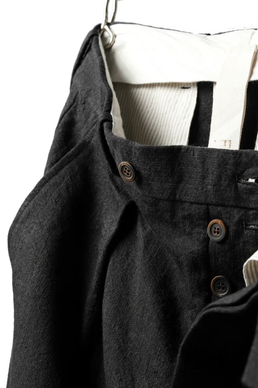 forme d'expression Tucked & Cuffed Trousers (Off Black) - Image 11