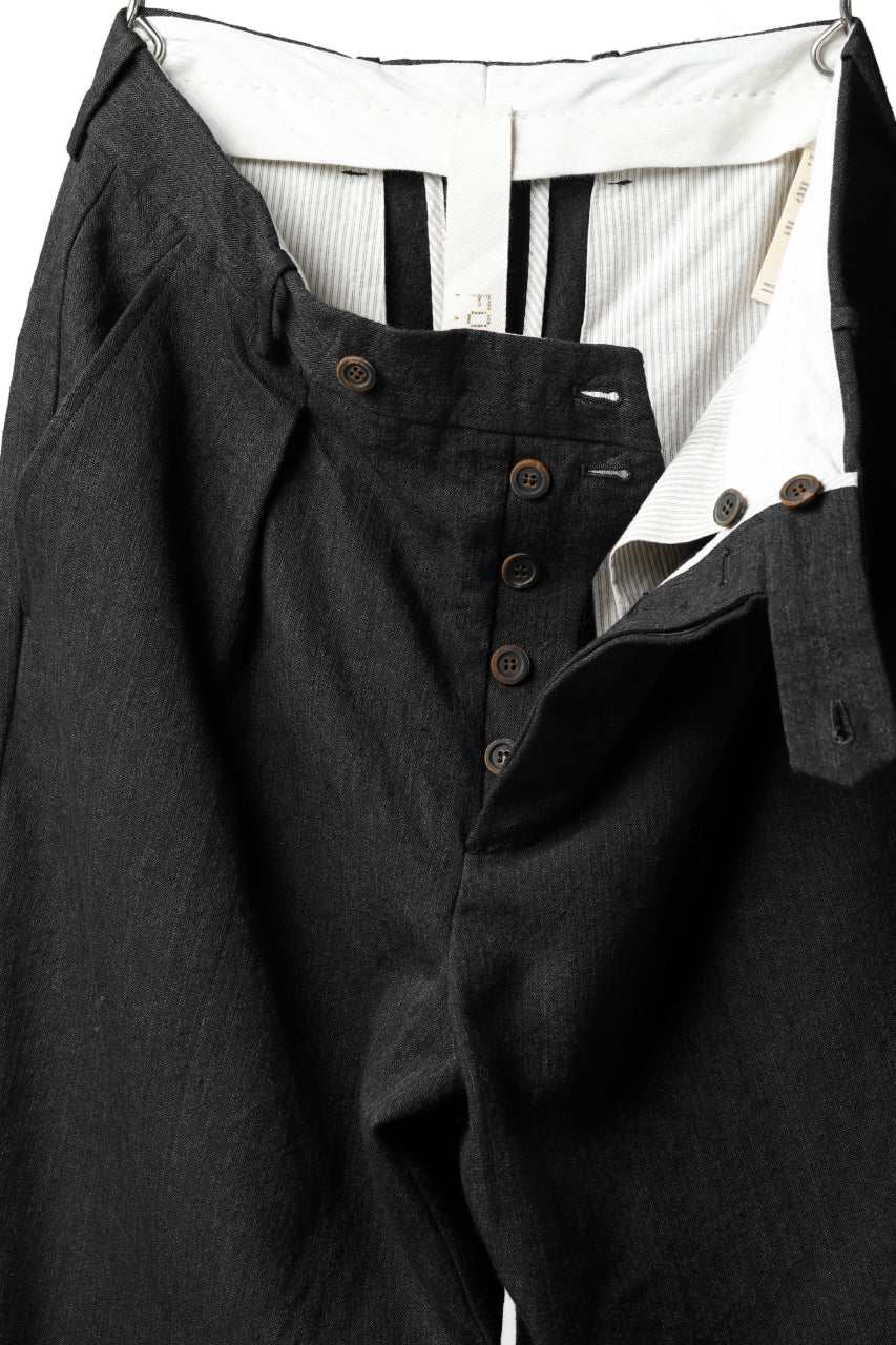 forme d'expression Tucked & Cuffed Trousers (Off Black) - Image 13