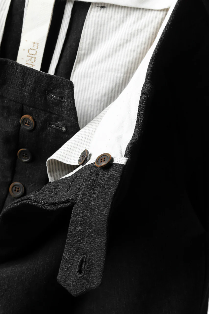 forme d'expression Tucked & Cuffed Trousers (Off Black) - Image 14