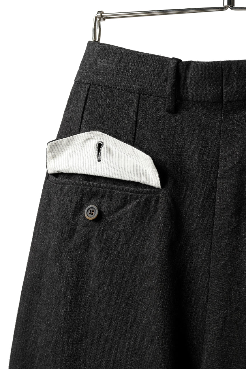 forme d'expression Tucked & Cuffed Trousers (Off Black) - Image 18