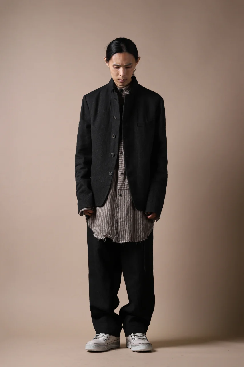 forme d'expression Tucked & Cuffed Trousers (Off Black) - Image 19