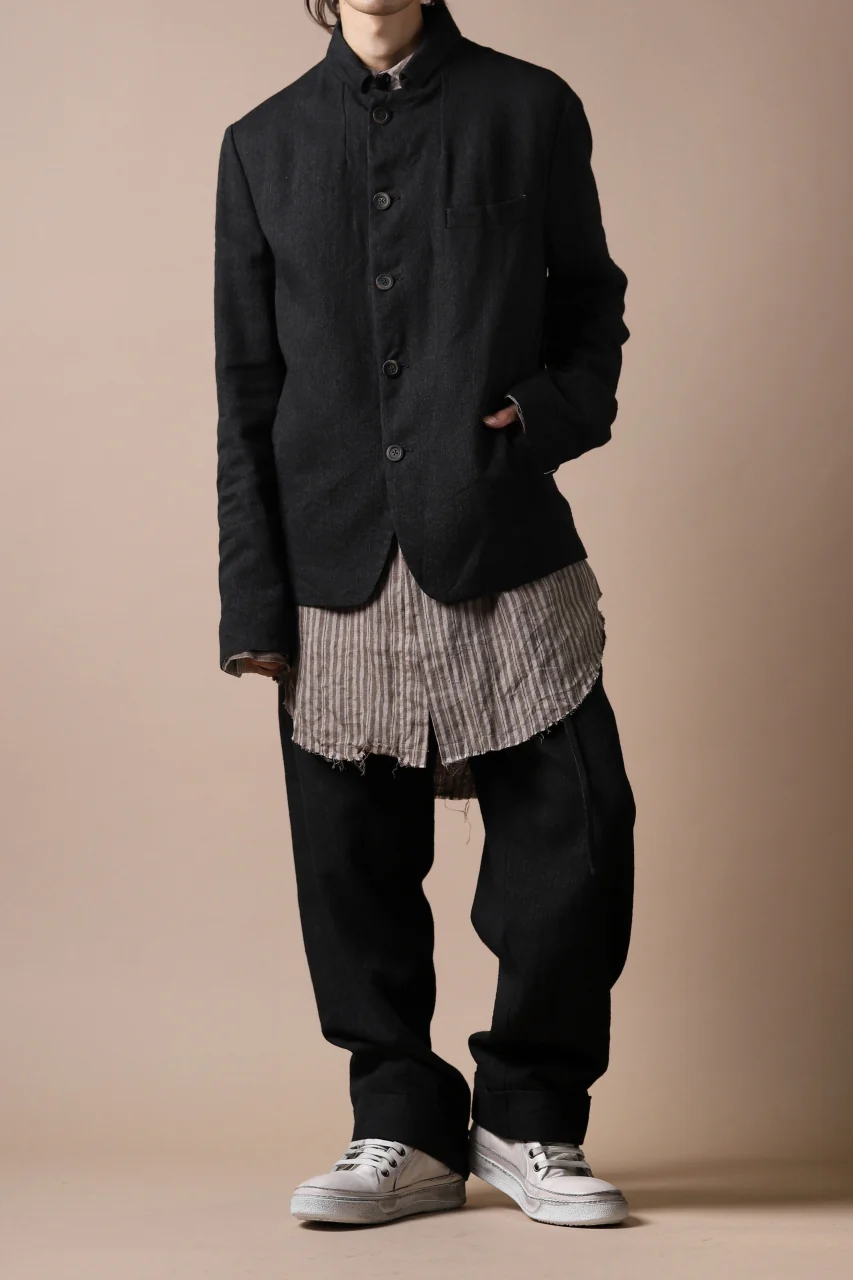 forme d'expression Tucked & Cuffed Trousers (Off Black) - Image 22