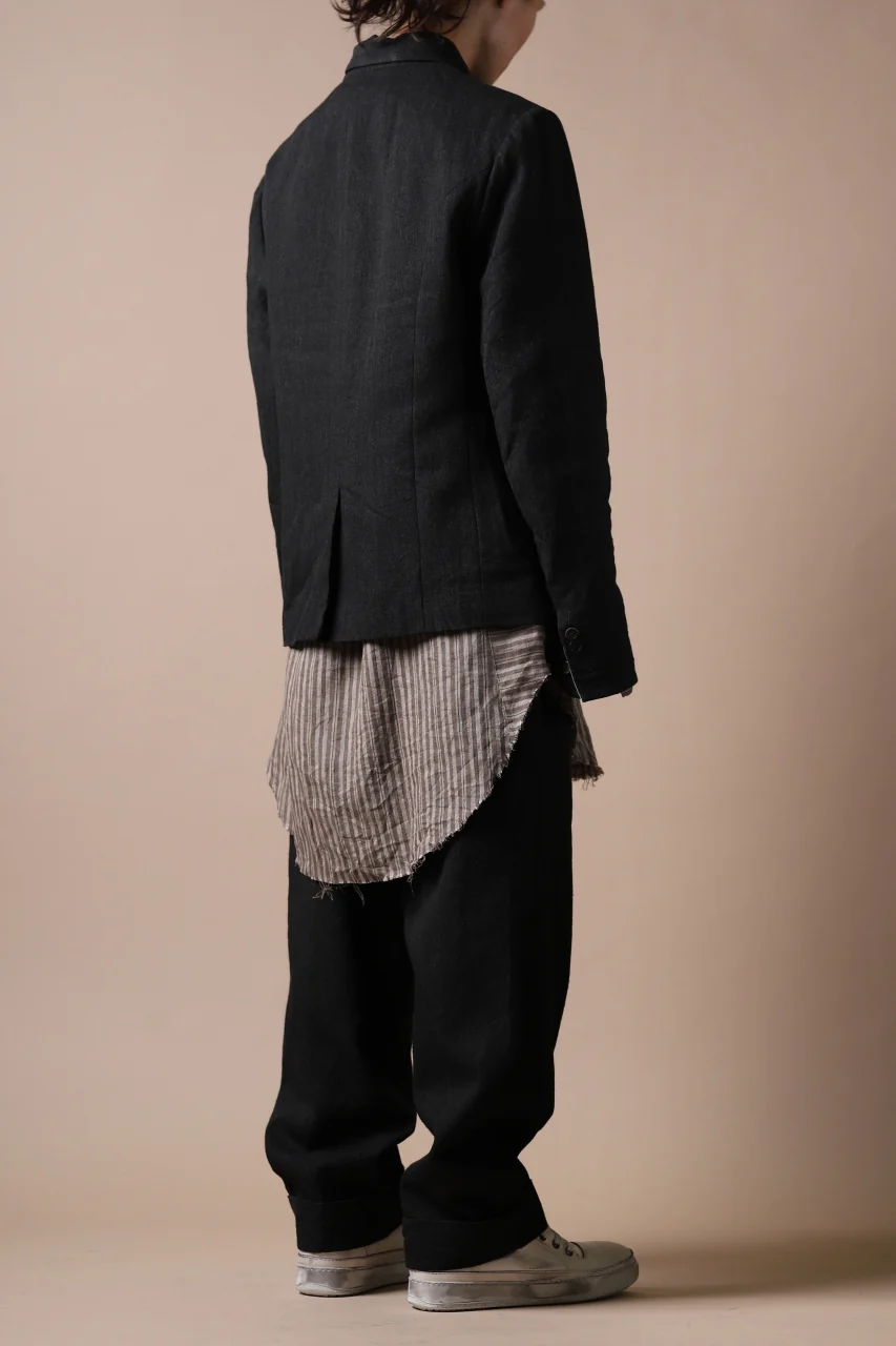forme d'expression Tucked & Cuffed Trousers (Off Black) - Image 23