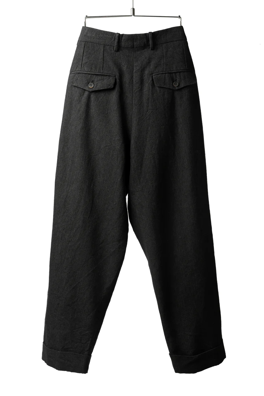 forme d'expression Tucked & Cuffed Trousers (Off Black) - Image 6