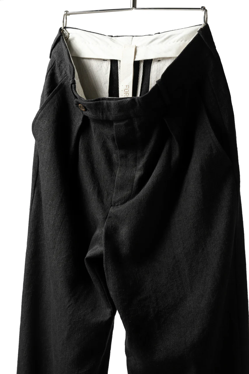 forme d'expression Tucked & Cuffed Trousers (Off Black) - Image 8