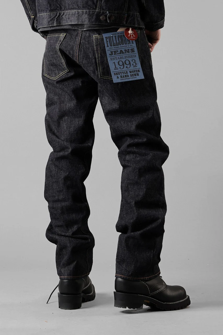 FULLCOUNT 1101XXW Straight Jeans / 15.5oz Zimbabwe Selvedge Denim (INDIGO BLUE / ONE WASHED) - Image 11
