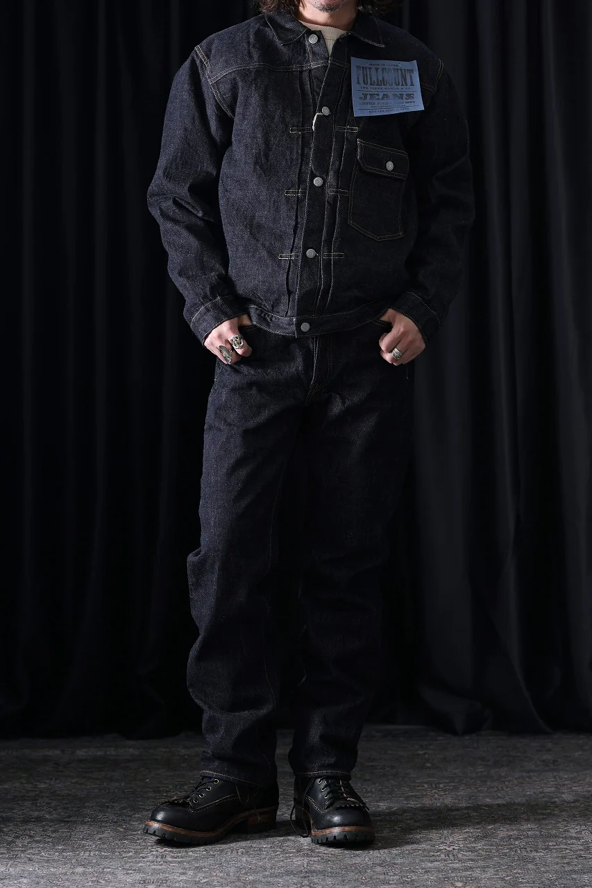 FULLCOUNT 1101XXW Straight Jeans / 15.5oz Zimbabwe Selvedge Denim (INDIGO BLUE / ONE WASHED) - Image 16