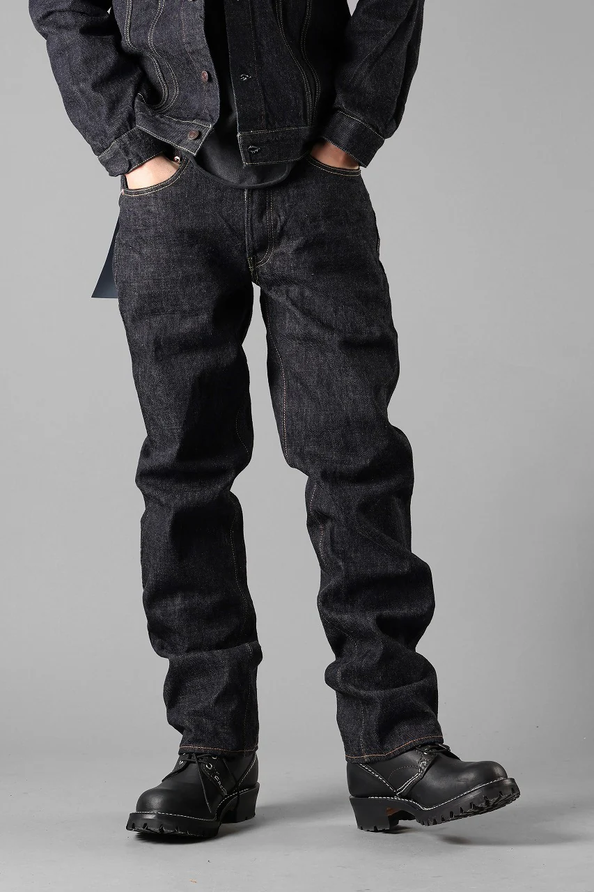 FULLCOUNT 1101XXW Straight Jeans / 15.5oz Zimbabwe Selvedge Denim (INDIGO BLUE / ONE WASHED) - Image 3