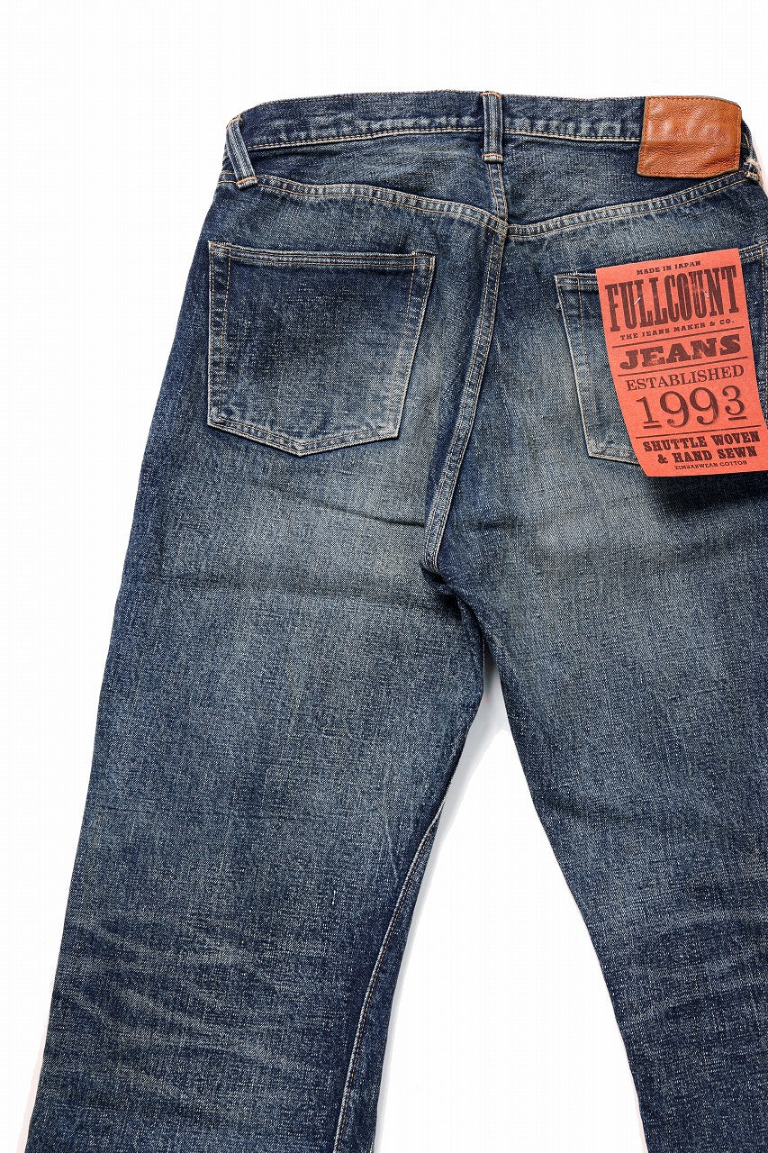 FULLCOUNT 1345-0105 "Fear Of The Dark" Wide Denim Pants / 15.5oz Zimbabwe Selvedge Denim (INDIGO BLUE) - Image 12