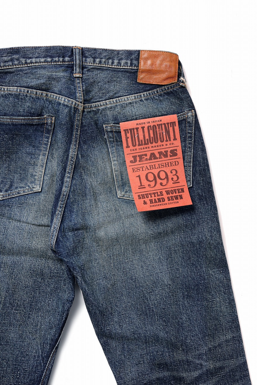 FULLCOUNT 1345-0105 "Fear Of The Dark" Wide Denim Pants / 15.5oz Zimbabwe Selvedge Denim (INDIGO BLUE) - Image 13