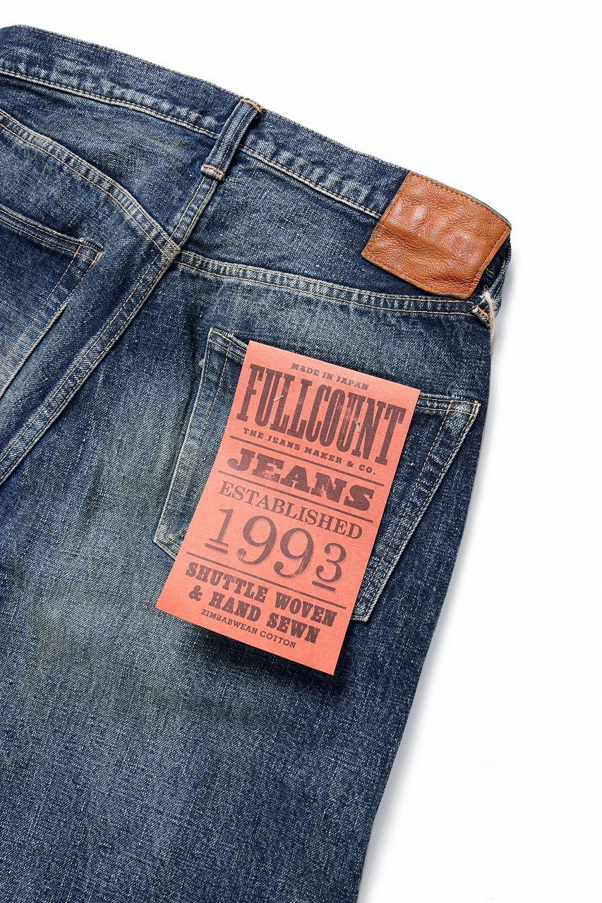 FULLCOUNT 1345-0105 "Fear Of The Dark" Wide Denim Pants / 15.5oz Zimbabwe Selvedge Denim (INDIGO BLUE) - Image 14