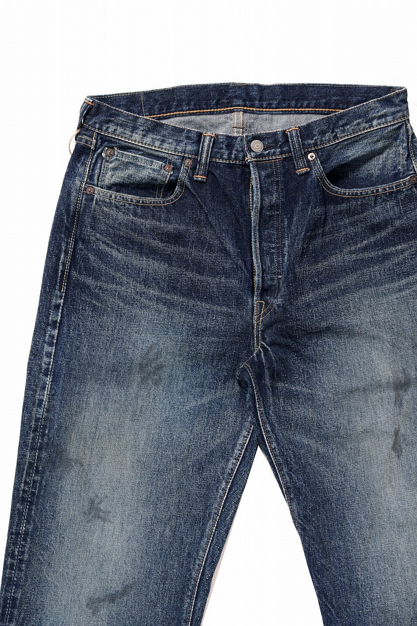 FULLCOUNT 1345-0105 "Fear Of The Dark" Wide Denim Pants / 15.5oz Zimbabwe Selvedge Denim (INDIGO BLUE) - Image 5