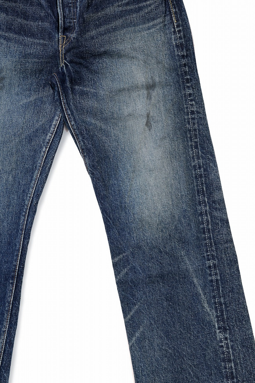 FULLCOUNT 1345-0105 "Fear Of The Dark" Wide Denim Pants / 15.5oz Zimbabwe Selvedge Denim (INDIGO BLUE) - Image 7