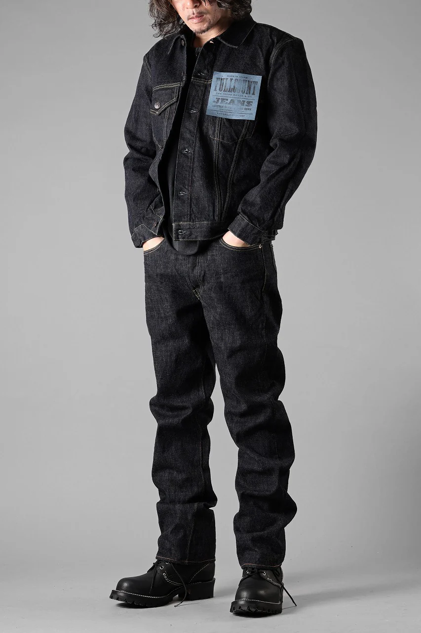 FULLCOUNT 1101XXW Straight Jeans / 15.5oz Zimbabwe Selvedge Denim (INDIGO BLUE / ONE WASHED) - Image 5