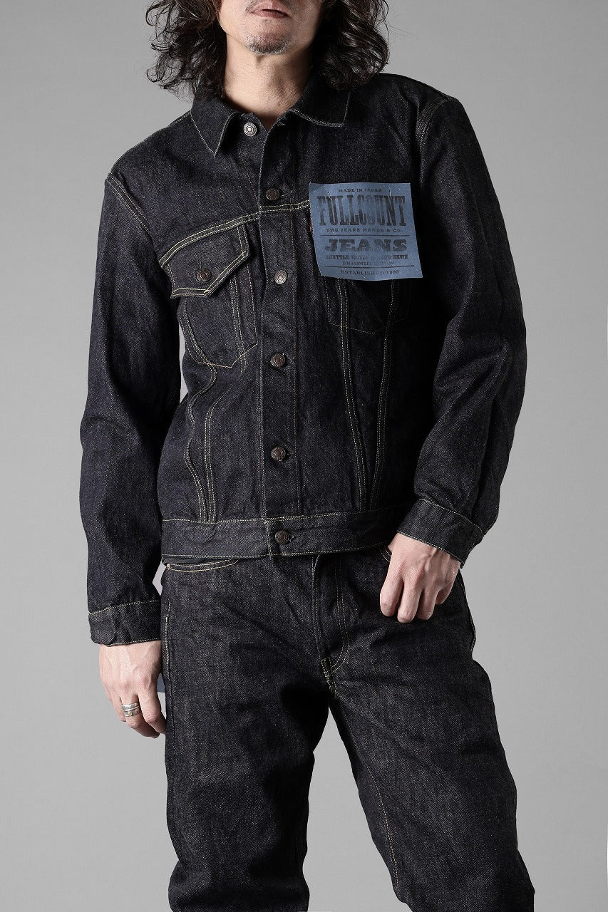 FULLCOUNT 2101XXW Type-3 Jean Jacket / 15.5oz Zimbabwe Selvedge Denim (INDIGO BLUE / ONE WASHED) - Image 4