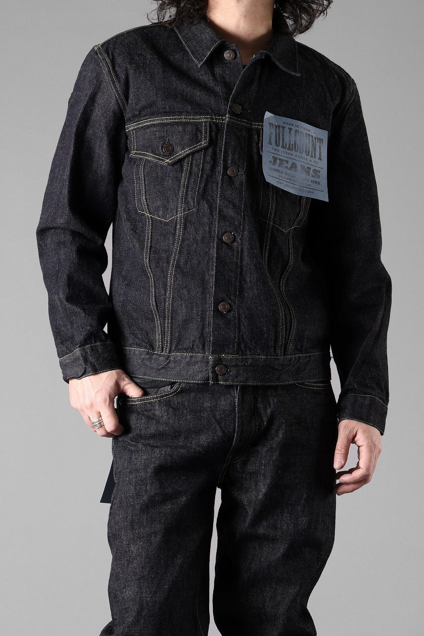 FULLCOUNT 2101XXW Type-3 Jean Jacket / 15.5oz Zimbabwe Selvedge Denim (INDIGO BLUE / ONE WASHED) - Image 6
