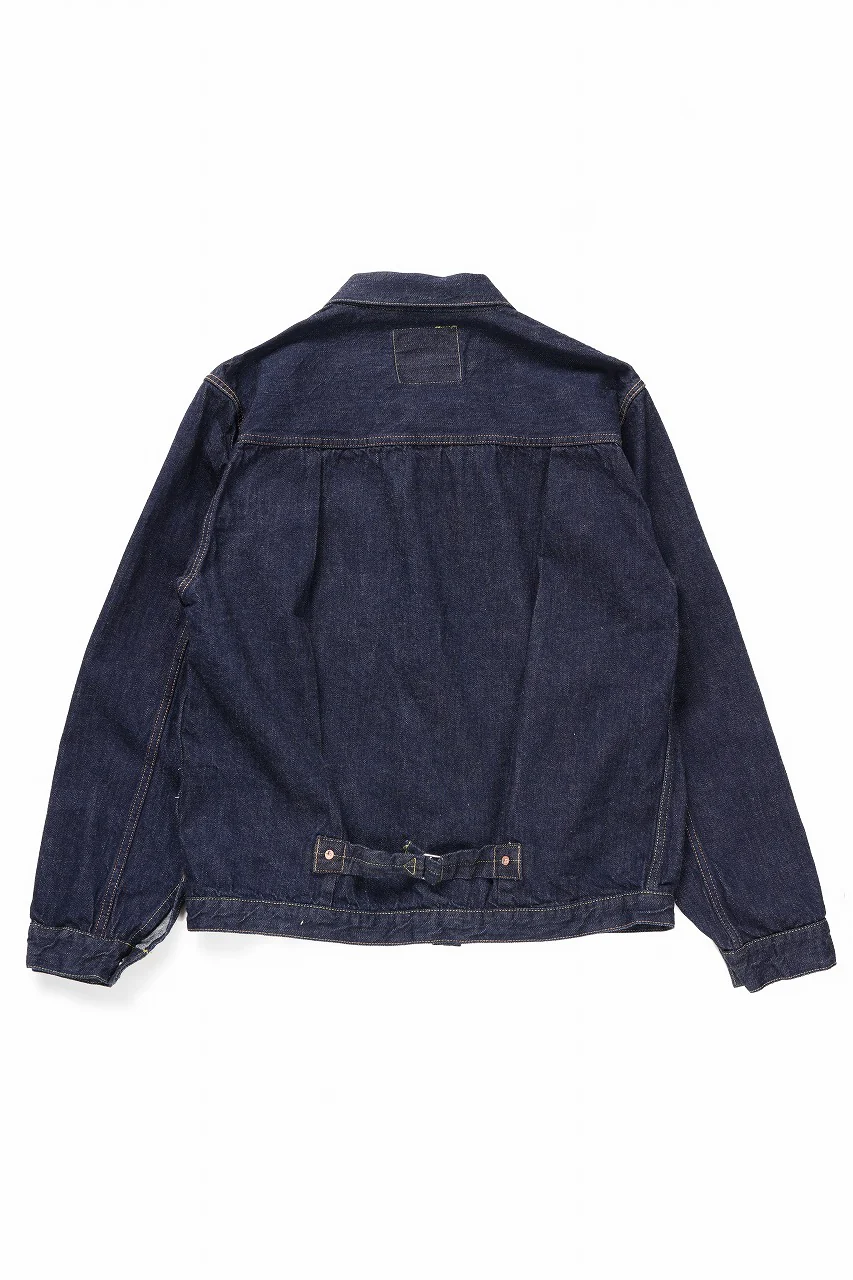 FULLCOUNT 2107SSW Type-1 Denim Jacket / 11.5oz Zimbabwe Selvedge Denim (Super Smooth) (INDIGO BLUE / ONE WASHED) - Image 3