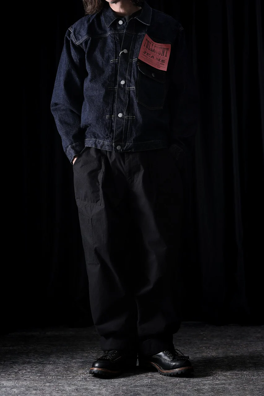 FULLCOUNT 2107W Type-1 Jean Jacket / 13.7oz Zimbabwe Selvedge Denim (INDIGO BLUE / ONE WASHED) - Image 12