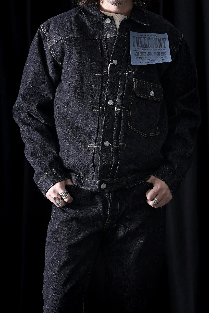 FULLCOUNT 2107XXW Type-1 Jean Jacket / 15.5oz Zimbabwe Selvedge Denim (INDIGO BLUE / ONE WASHED) - Image 12