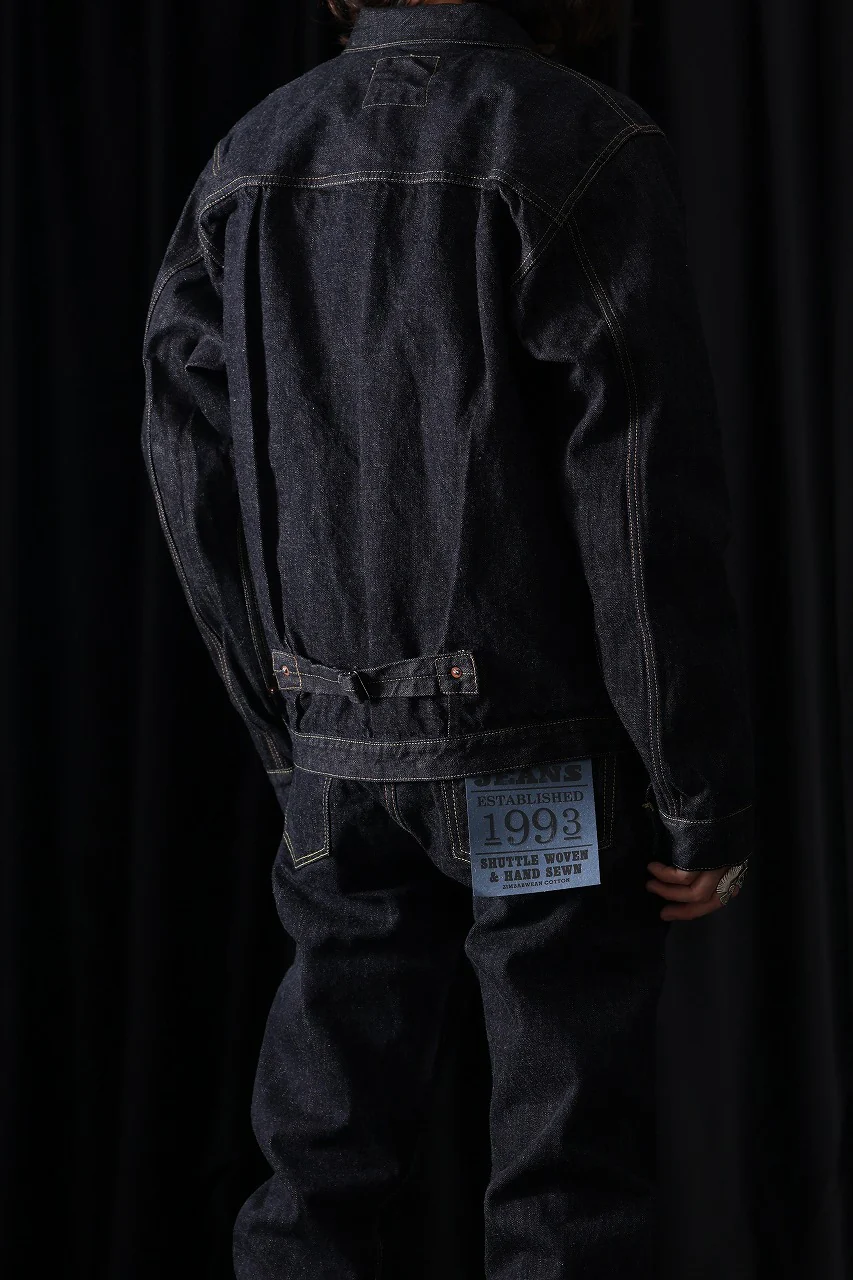 FULLCOUNT 2107XXW Type-1 Jean Jacket / 15.5oz Zimbabwe Selvedge Denim (INDIGO BLUE / ONE WASHED) - Image 13