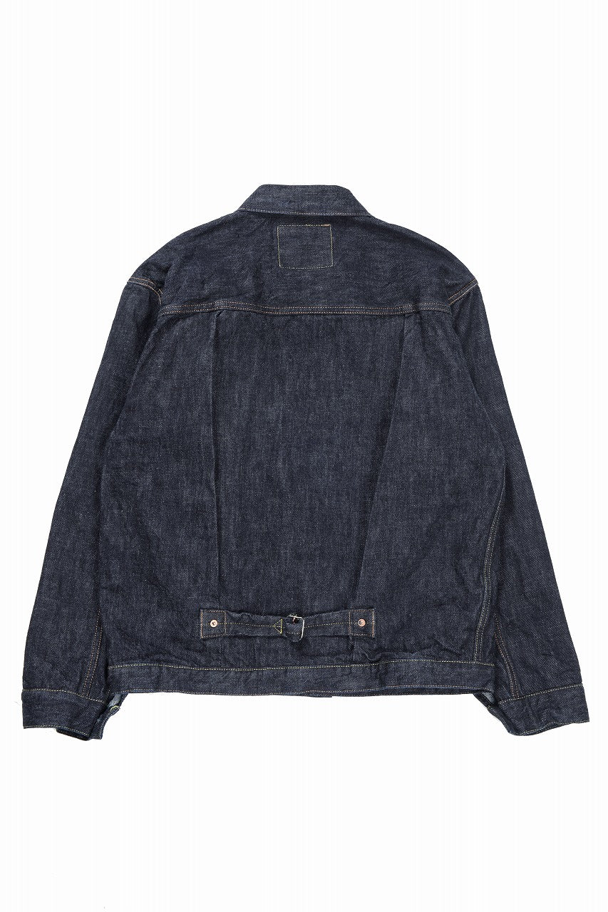FULLCOUNT 2107XXW Type-1 Jean Jacket / 15.5oz Zimbabwe Selvedge Denim (INDIGO BLUE / ONE WASHED) - Image 4