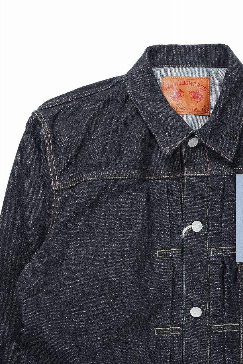 FULLCOUNT 2107XXW Type-1 Jean Jacket / 15.5oz Zimbabwe Selvedge Denim (INDIGO BLUE / ONE WASHED) - Image 5