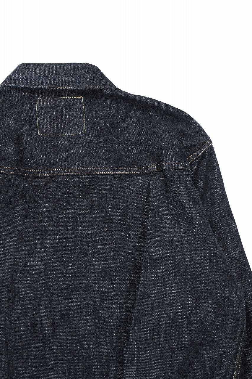 FULLCOUNT 2107XXW Type-1 Jean Jacket / 15.5oz Zimbabwe Selvedge Denim (INDIGO BLUE / ONE WASHED) - Image 9