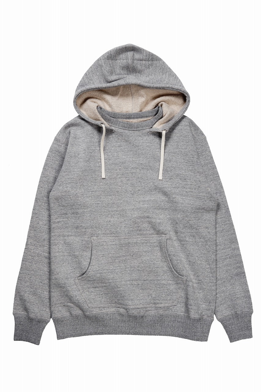 FULLCOUNT 3745 AFTER HOOD SWEAT SHIRT MOTHER COTTON (HEATHER GRAY) - Image 2