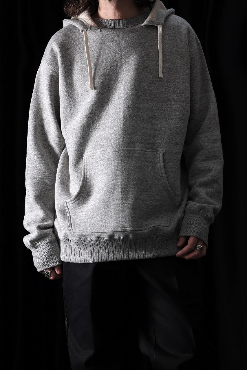 FULLCOUNT 3745 AFTER HOOD SWEAT SHIRT MOTHER COTTON (HEATHER GRAY) - Image 8