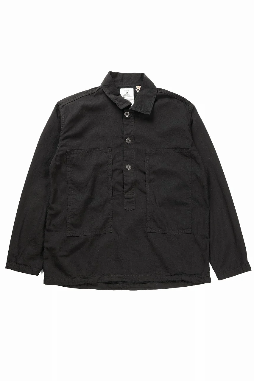 FULLCOUNT 4097-1 US Army Black Black Denim Pullover Shirt (Black)