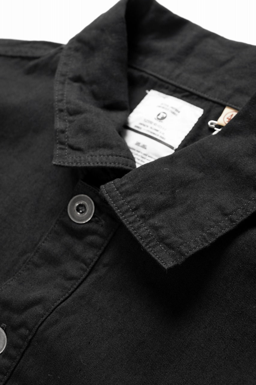FULLCOUNT 4097-1 US Army Black Black Denim Pullover Shirt (Black) - Image 7