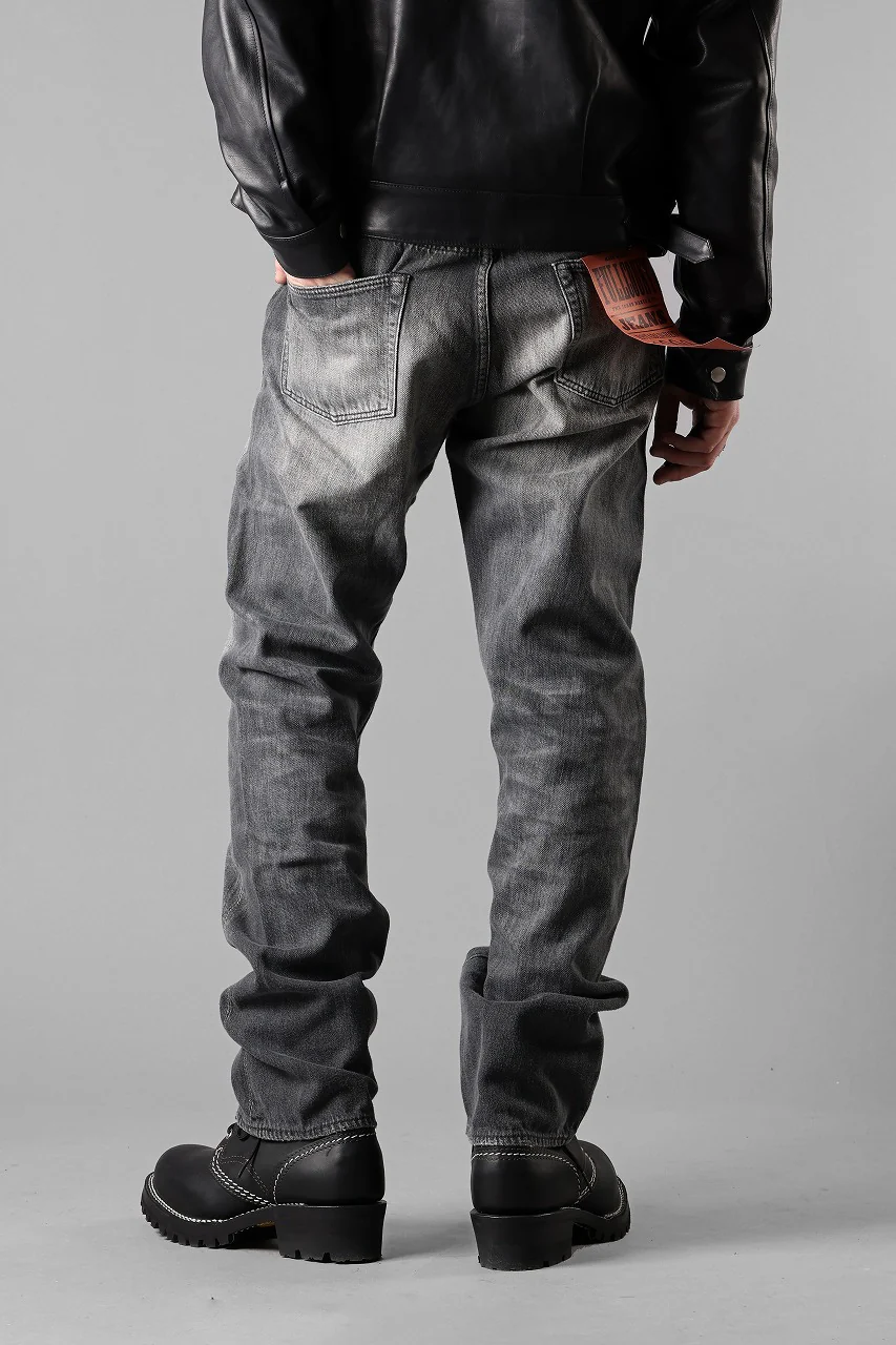 FULLCOUNT "Dartford" 1101BKSSHW Straight Jeans / 11.5oz Zimbabwe Selvedge Denim (BLACK / VINTAGE FADED) - Image 10