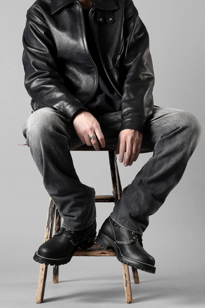 FULLCOUNT "Dartford" 1101BKSSHW Straight Jeans / 11.5oz Zimbabwe Selvedge Denim (BLACK / VINTAGE FADED) - Image 11