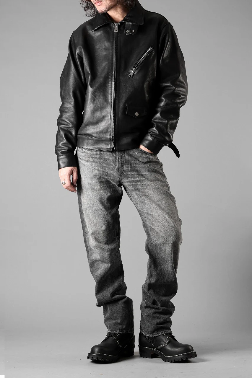 FULLCOUNT "Dartford" 1101BKSSHW Straight Jeans / 11.5oz Zimbabwe Selvedge Denim (BLACK / VINTAGE FADED) - Image 12