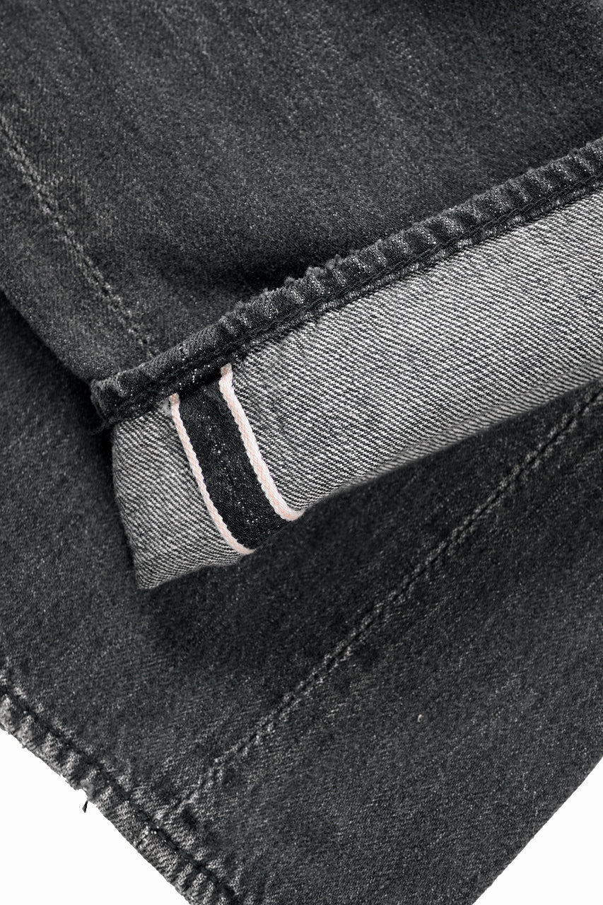 FULLCOUNT "Dartford" 1101BKSSHW Straight Jeans / 11.5oz Zimbabwe Selvedge Denim (BLACK / VINTAGE FADED) - Image 13