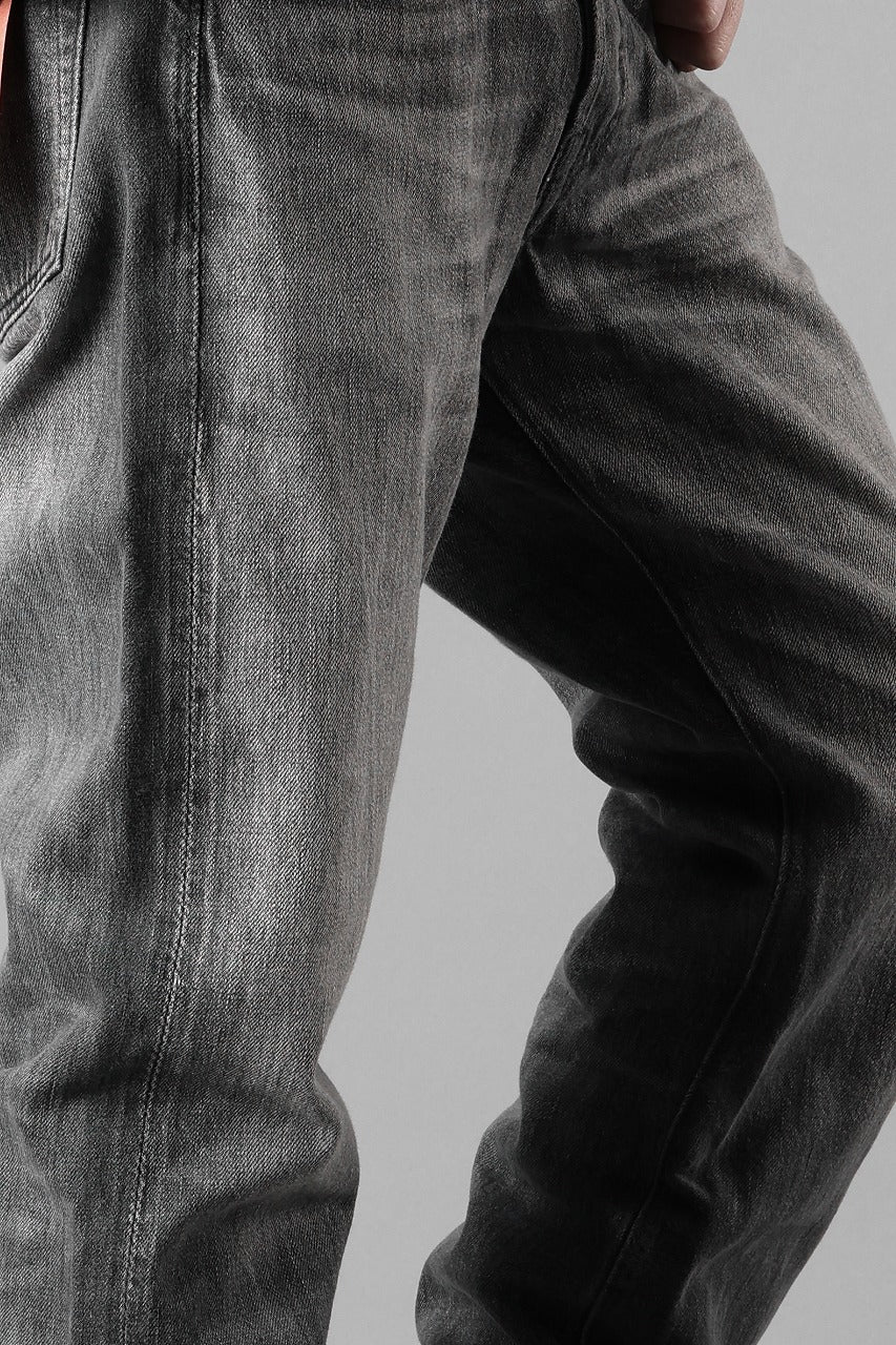 FULLCOUNT "Dartford" 1101BKSSHW Straight Jeans / 11.5oz Zimbabwe Selvedge Denim (BLACK / VINTAGE FADED) - Image 6