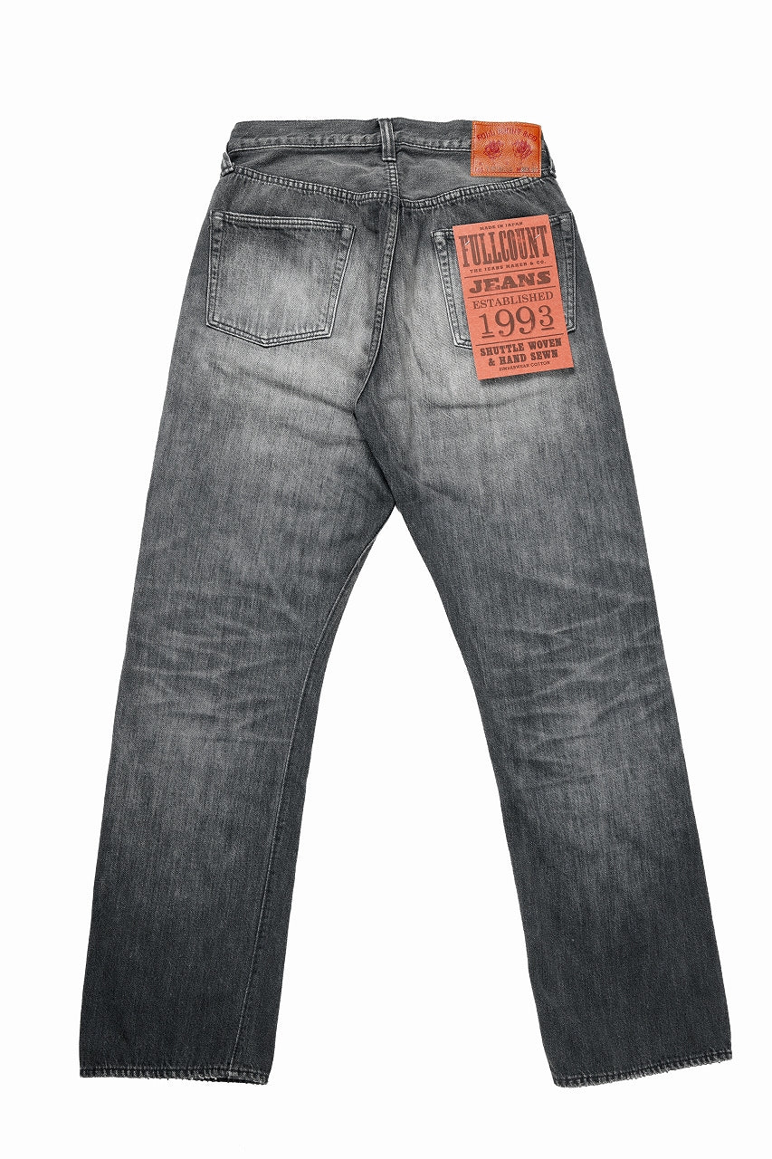 FULLCOUNT "Dartford" 1101BKSSHW Straight Jeans / 11.5oz Zimbabwe Selvedge Denim (BLACK / VINTAGE FADED) - Image 8