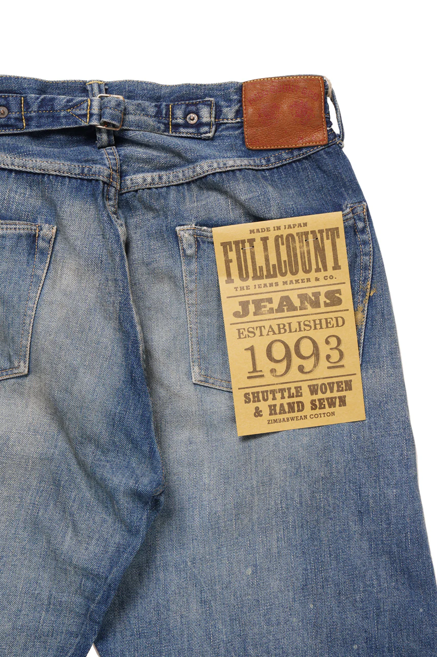 FULLCOUNT "Dartford *Splatter" 1937 Model Denim Pants / 11.5oz Zimbabwe Selvedge Denim (Super Smooth) (INDIGO BLUE / VINTAGE FADED) - Image 12