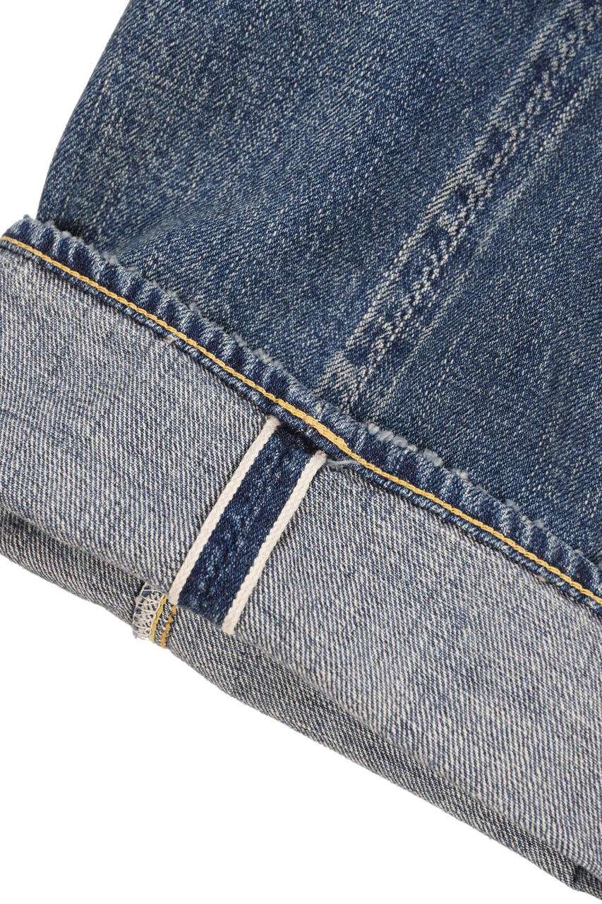 FULLCOUNT "Dartford *Splatter" 1937 Model Denim Pants / 11.5oz Zimbabwe Selvedge Denim (Super Smooth) (INDIGO BLUE / VINTAGE FADED) - Image 15