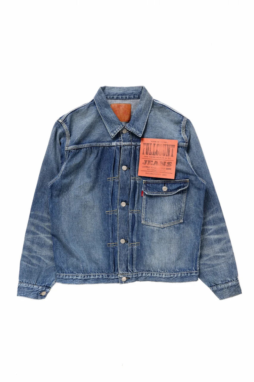FULLCOUNT "Dartford" Type 1 Denim Jacket / 11.5oz Zimbabwe Selvedge Denim (Super Smooth) (INDIGO BLUE / ONE WASHED)