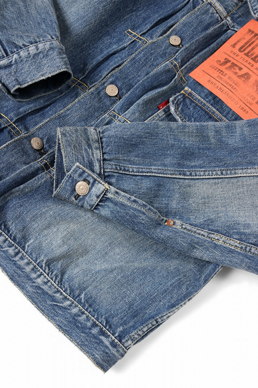 FULLCOUNT "Dartford" Type 1 Denim Jacket / 11.5oz Zimbabwe Selvedge Denim (Super Smooth) (INDIGO BLUE / ONE WASHED) - Image 13