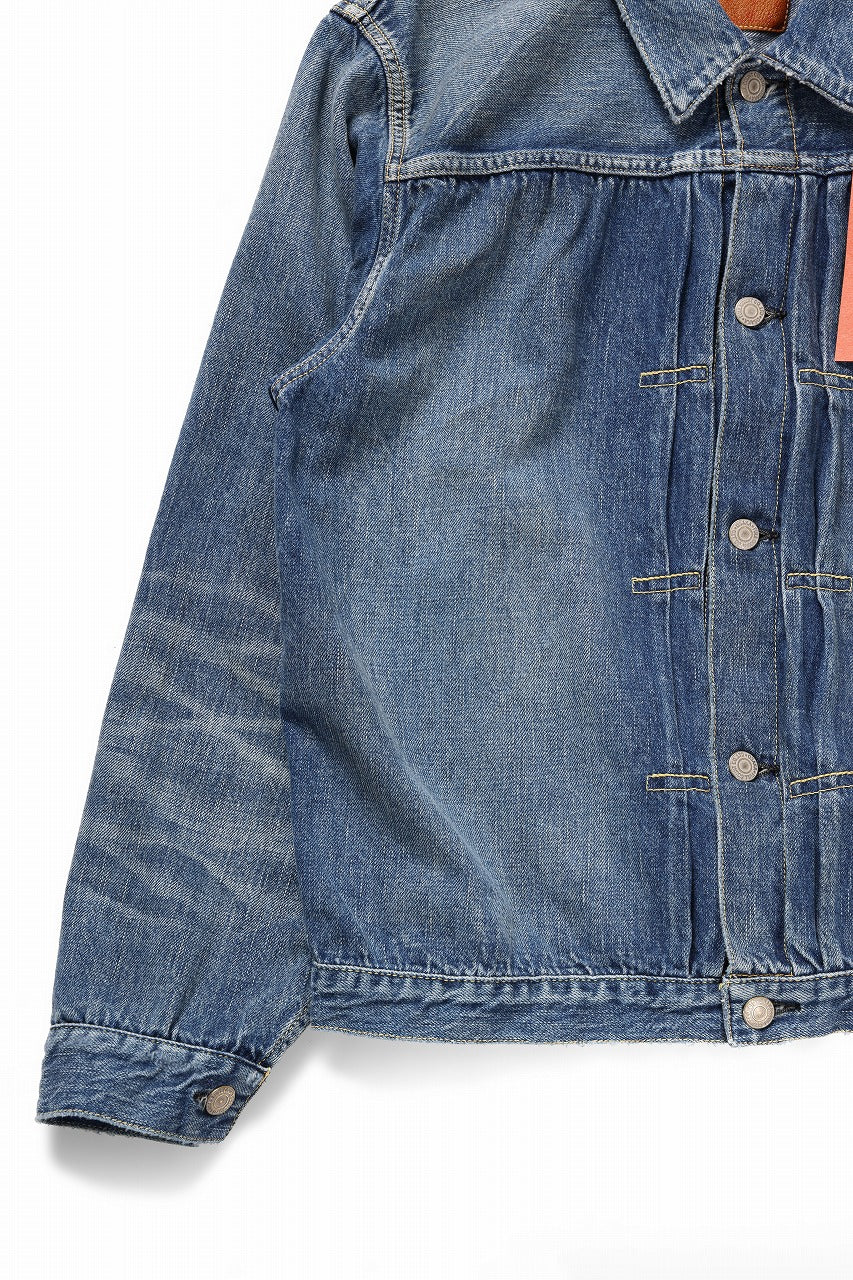 FULLCOUNT "Dartford" Type 1 Denim Jacket / 11.5oz Zimbabwe Selvedge Denim (Super Smooth) (INDIGO BLUE / ONE WASHED) - Image 8