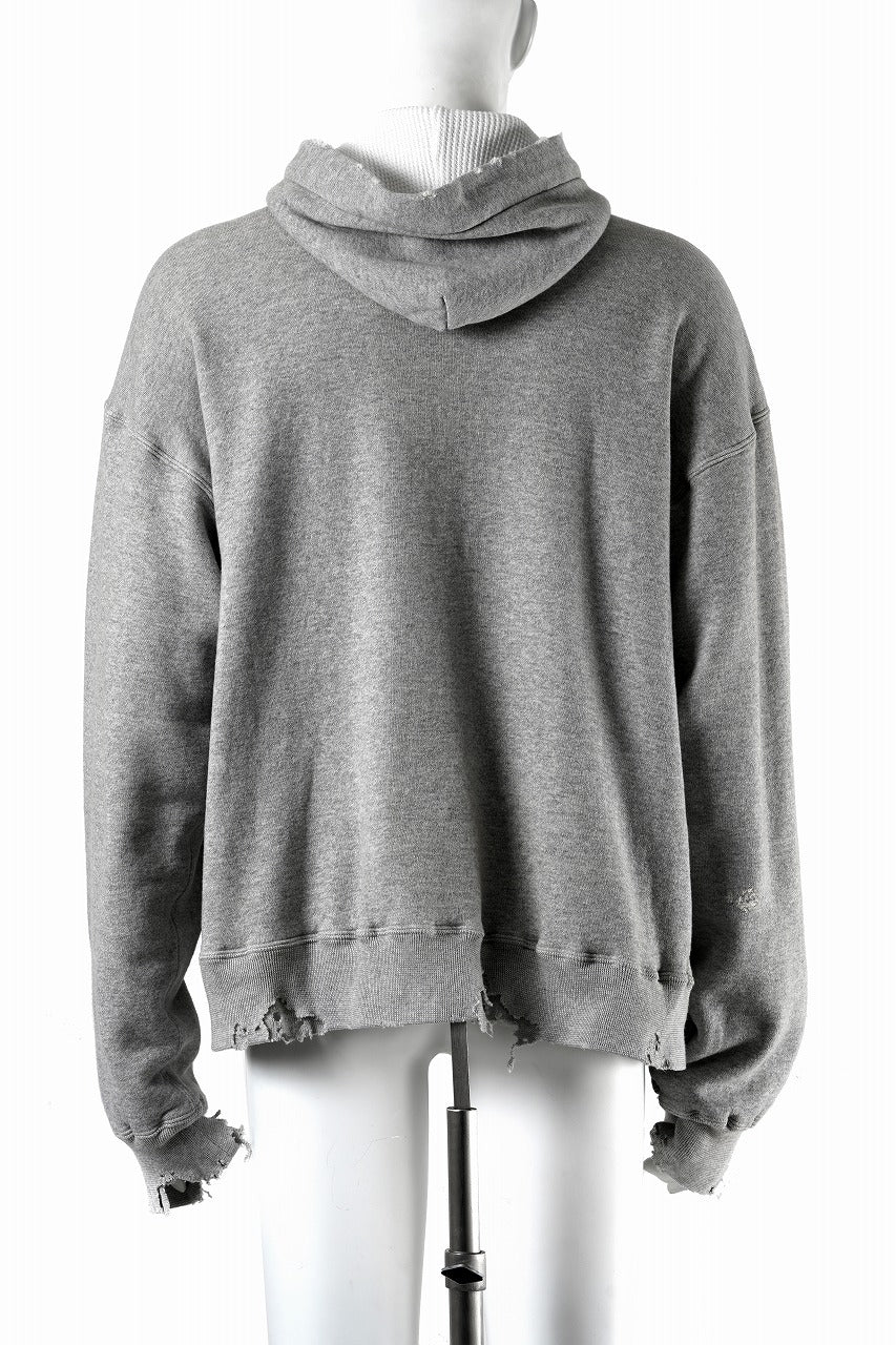 FULLCOUNT FADING DOUBLE FACE SWEAT HOODIE (GRAY) - Image 3