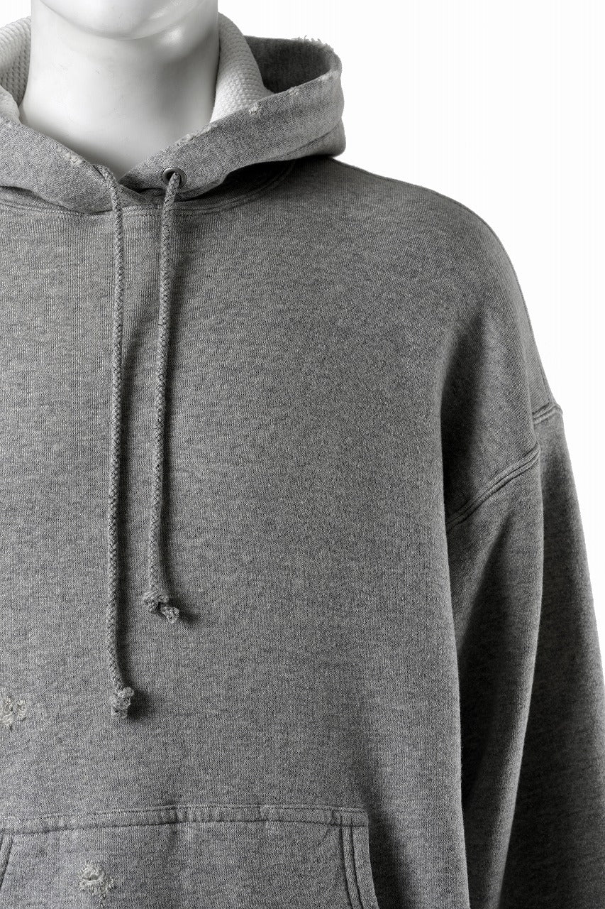 FULLCOUNT FADING DOUBLE FACE SWEAT HOODIE (GRAY) - Image 4