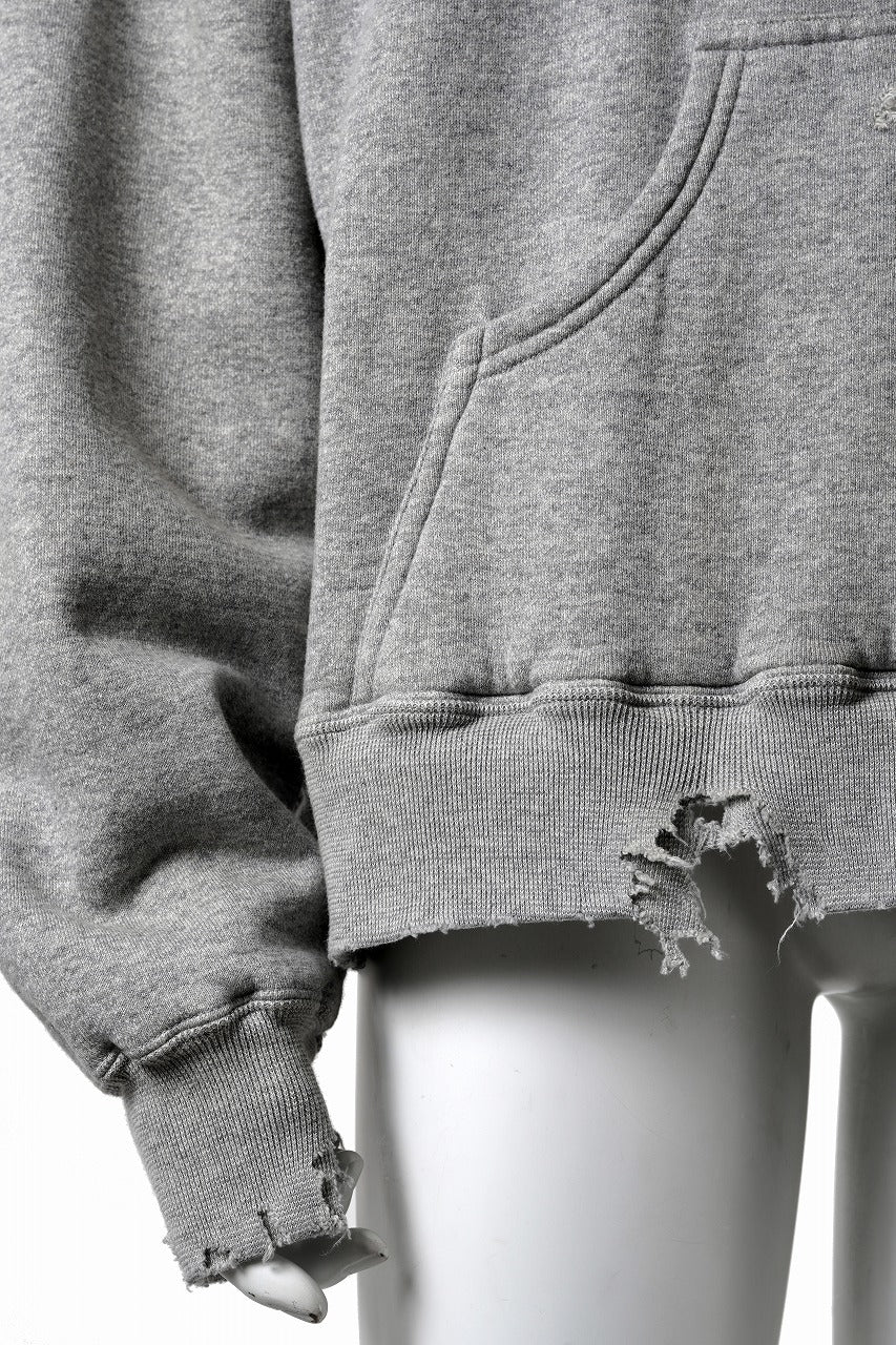 FULLCOUNT FADING DOUBLE FACE SWEAT HOODIE (GRAY) - Image 5