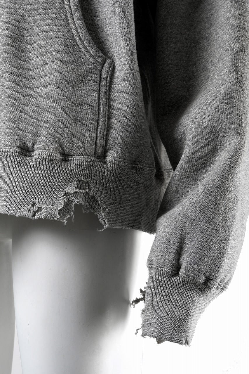 FULLCOUNT FADING DOUBLE FACE SWEAT HOODIE (GRAY) - Image 7
